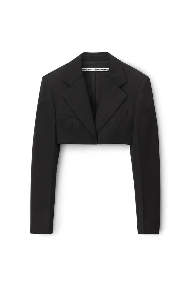 Alexander Wang Jackets Cropped Tuxedo Blazer In Wool Tailoring 8211 Women