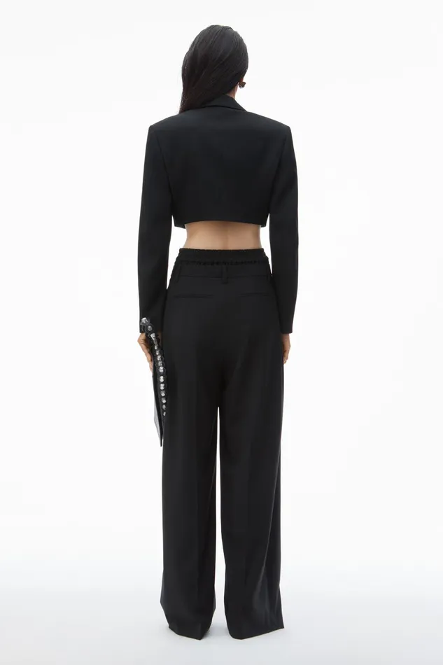 Alexander Wang Jackets Cropped Tuxedo Blazer In Wool Tailoring 8211 Women