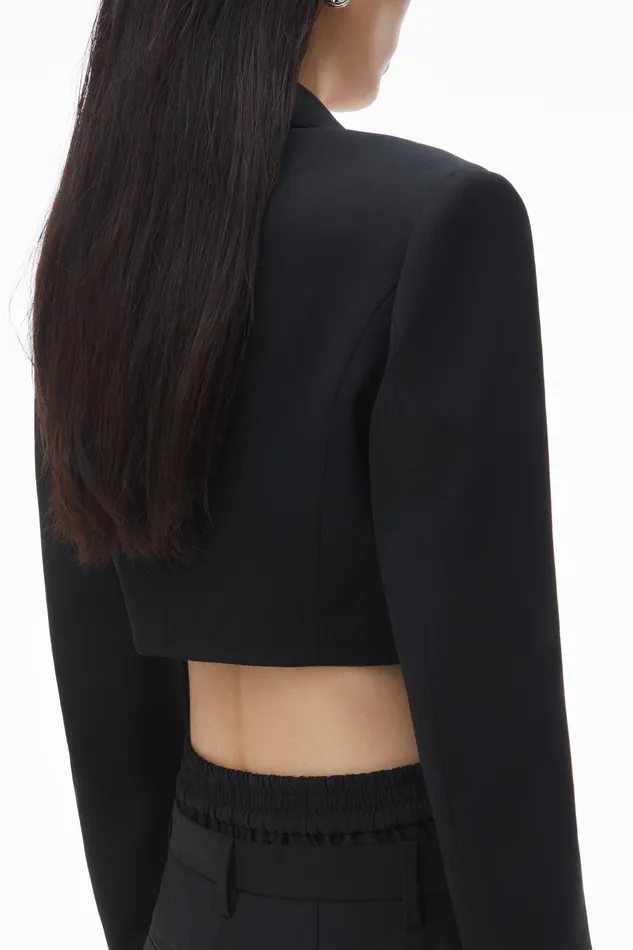 Alexander Wang Jackets Cropped Tuxedo Blazer In Wool Tailoring 8211 Women