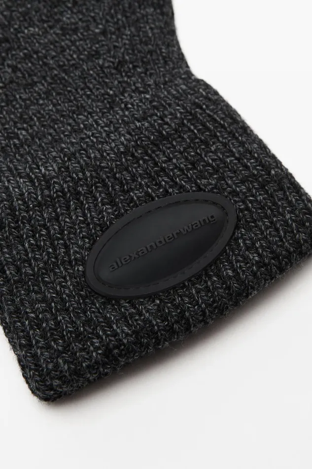 Alexander Wang Other Accessories Dome Logo Gloves In Ribbed Wool Stretch 8211 Women