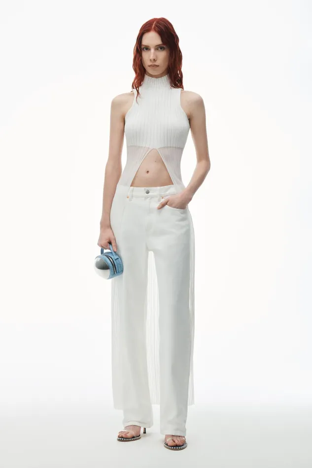 Alexander Wang Pants Ez MidRise StraightLeg Jeans 8211 Women
