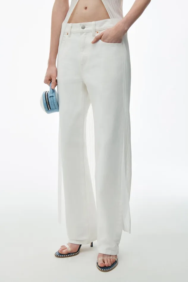 Alexander Wang Pants Ez MidRise StraightLeg Jeans 8211 Women