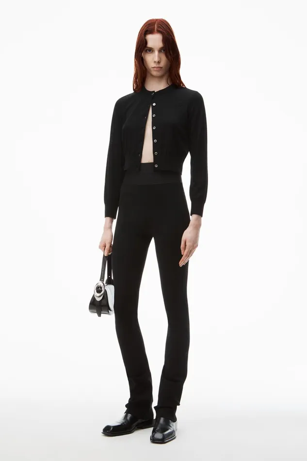 Alexander Wang Pants Logo Elastic Waistband Bootcut Pant 8211 Women