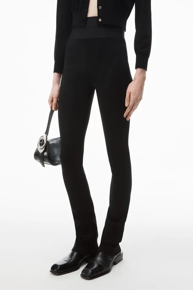 Alexander Wang Pants Logo Elastic Waistband Bootcut Pant 8211 Women