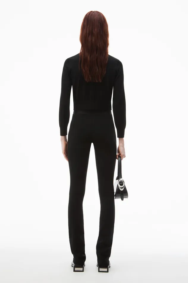 Alexander Wang Pants Logo Elastic Waistband Bootcut Pant 8211 Women