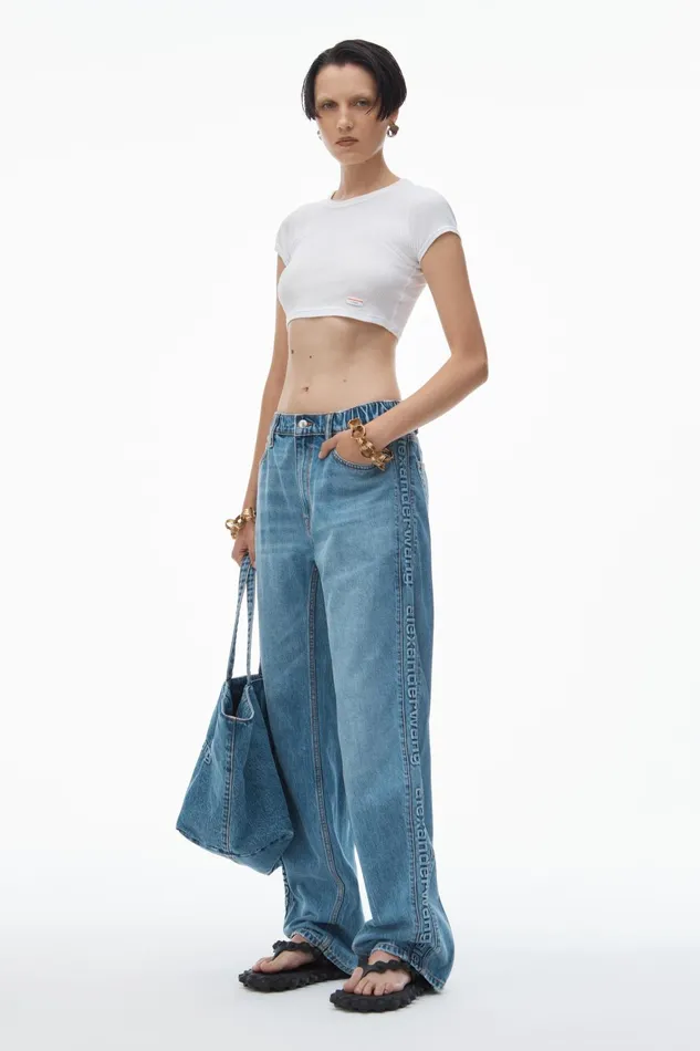 Alexander Wang Pants LogoEmbossed Balloon Jeans 8211 Women