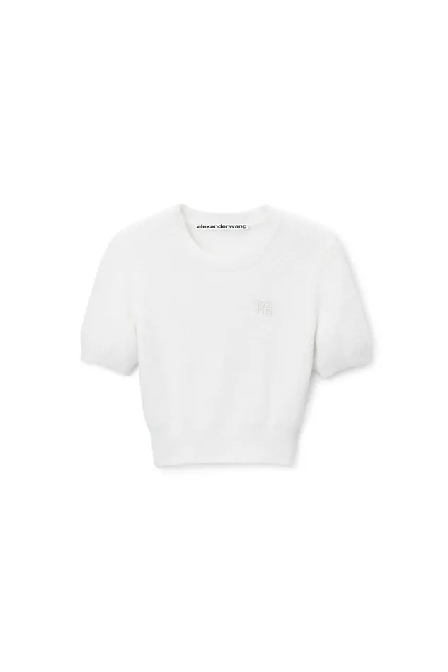 Alexander Wang Sweaters Logo Cropped Sweater Tee 8211 Women