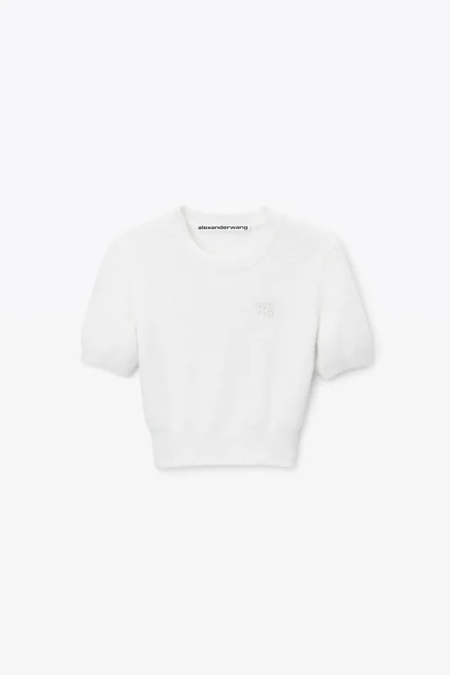 Alexander Wang Sweaters Logo Cropped Sweater Tee 8211 Women