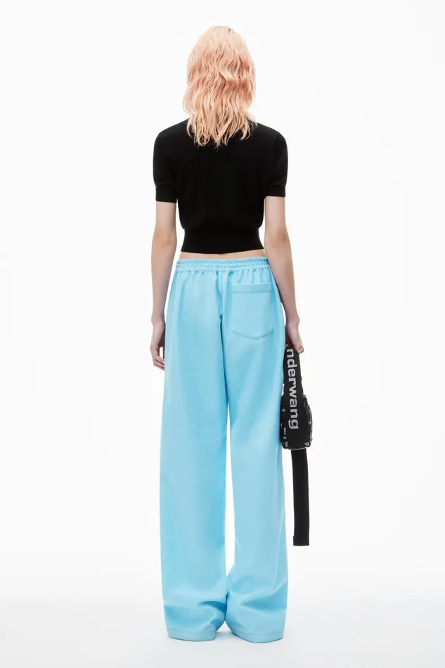 Alexander Wang Sweaters LogoEmbossed Tee In Superfine Merino Wool 8211 Women