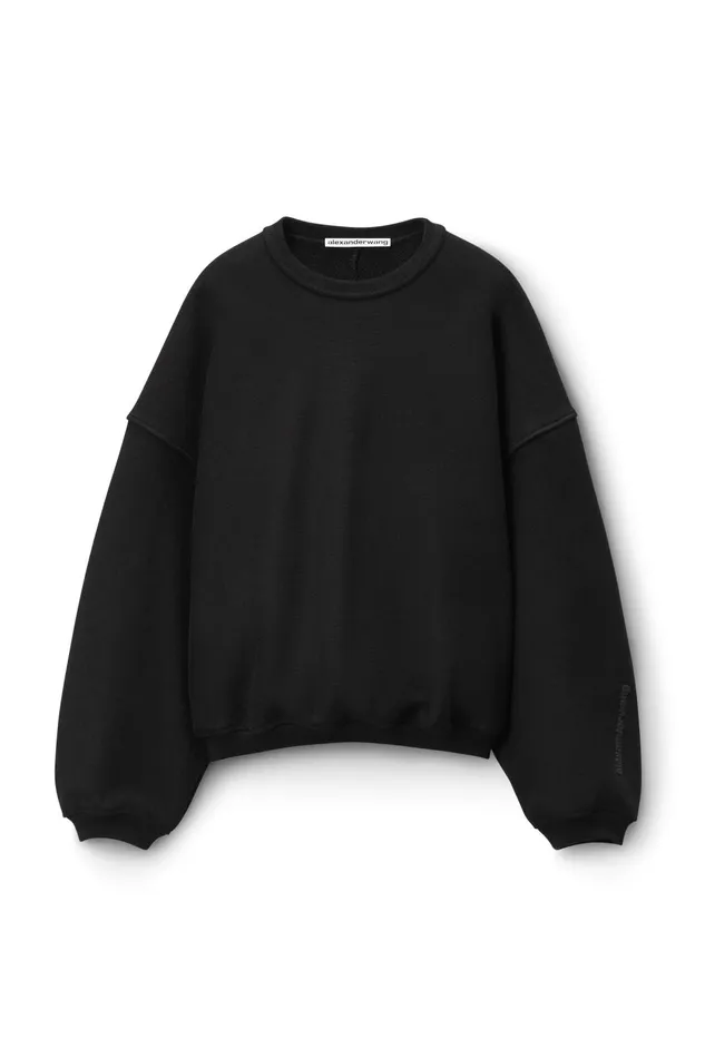 Alexander Wang Sweatshirts Logo Embroidered Oversized Sweatshirt In Cotton 8211 Men