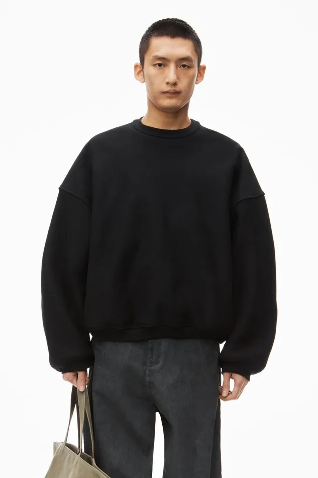 Alexander Wang Sweatshirts Logo Embroidered Oversized Sweatshirt In Cotton 8211 Men
