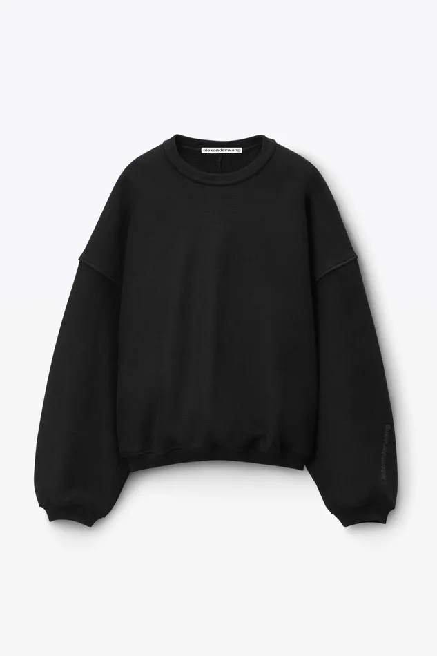 Alexander Wang Sweatshirts Logo Embroidered Oversized Sweatshirt In Cotton 8211 Men