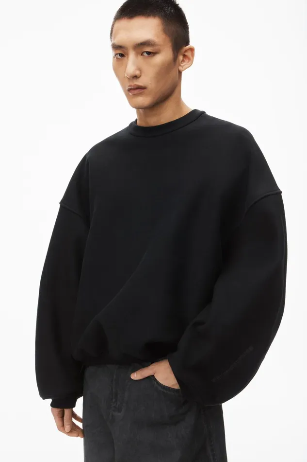 Alexander Wang Sweatshirts Logo Embroidered Oversized Sweatshirt In Cotton 8211 Men
