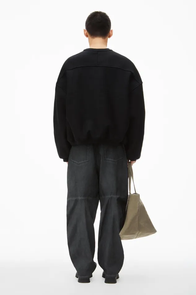 Alexander Wang Sweatshirts Logo Embroidered Oversized Sweatshirt In Cotton 8211 Men
