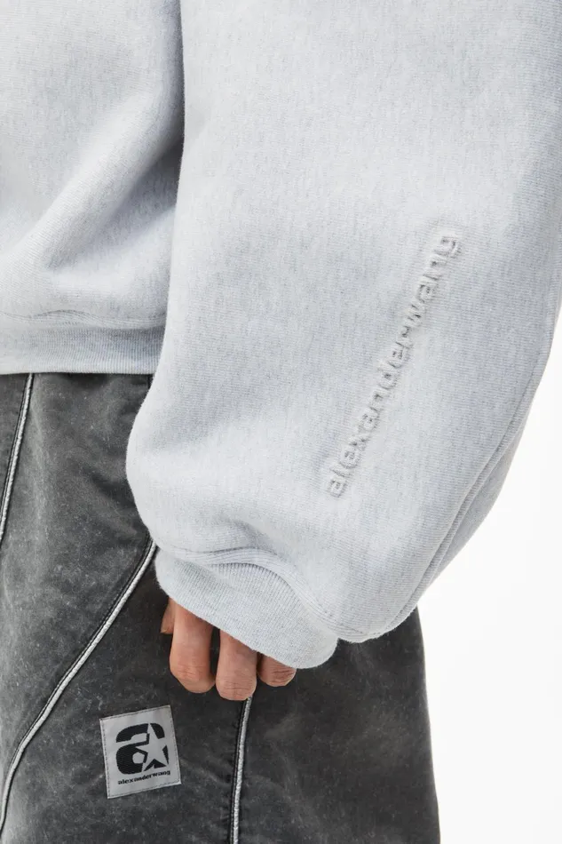 Alexander Wang Sweatshirts Logo Embroidered Oversized Sweatshirt In Cotton 8211 Men