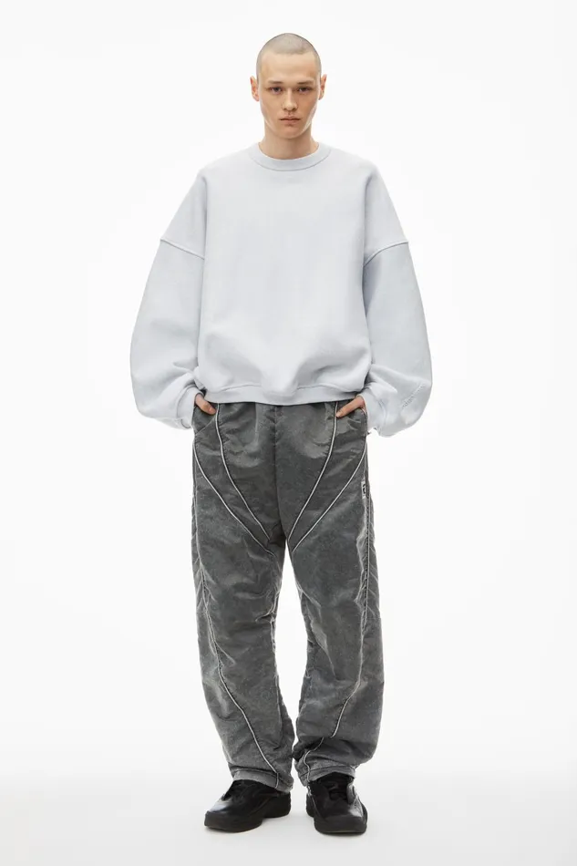 Alexander Wang Sweatshirts Logo Embroidered Oversized Sweatshirt In Cotton 8211 Men