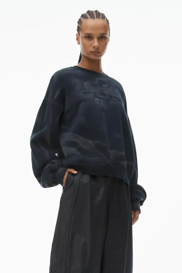 Alexander Wang Sweatshirts Oversize Unisex Sweatshirt 8211 MenWomen