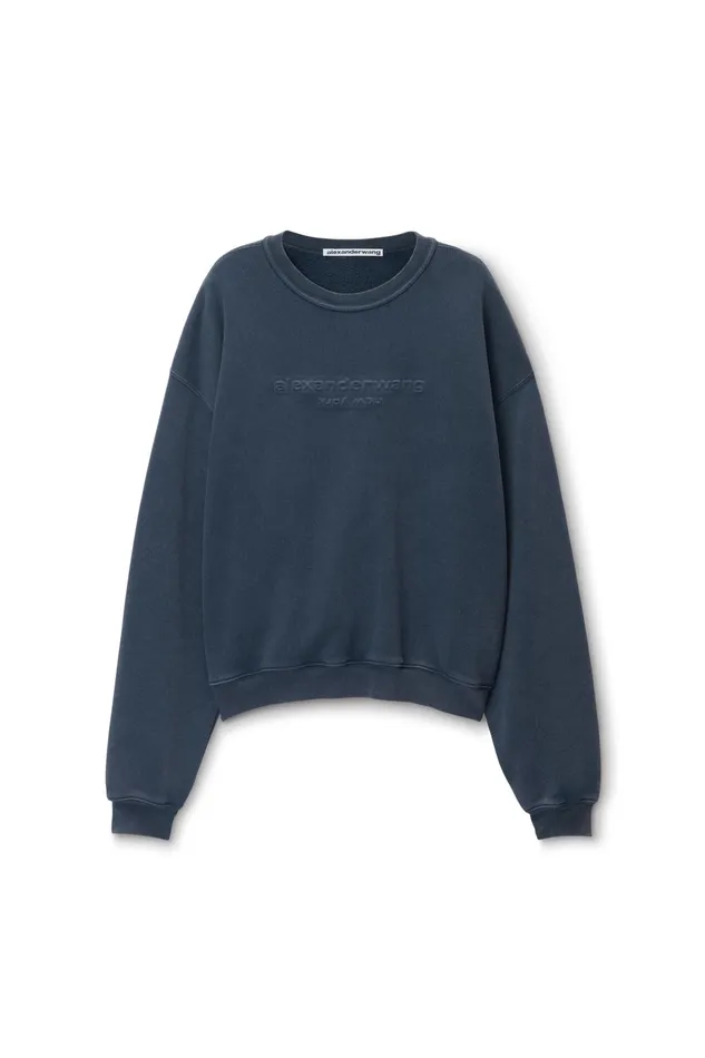 Alexander Wang Sweatshirts Unisex LogoEmbossed Sweatshirt In Cotton 8211 MenWomen