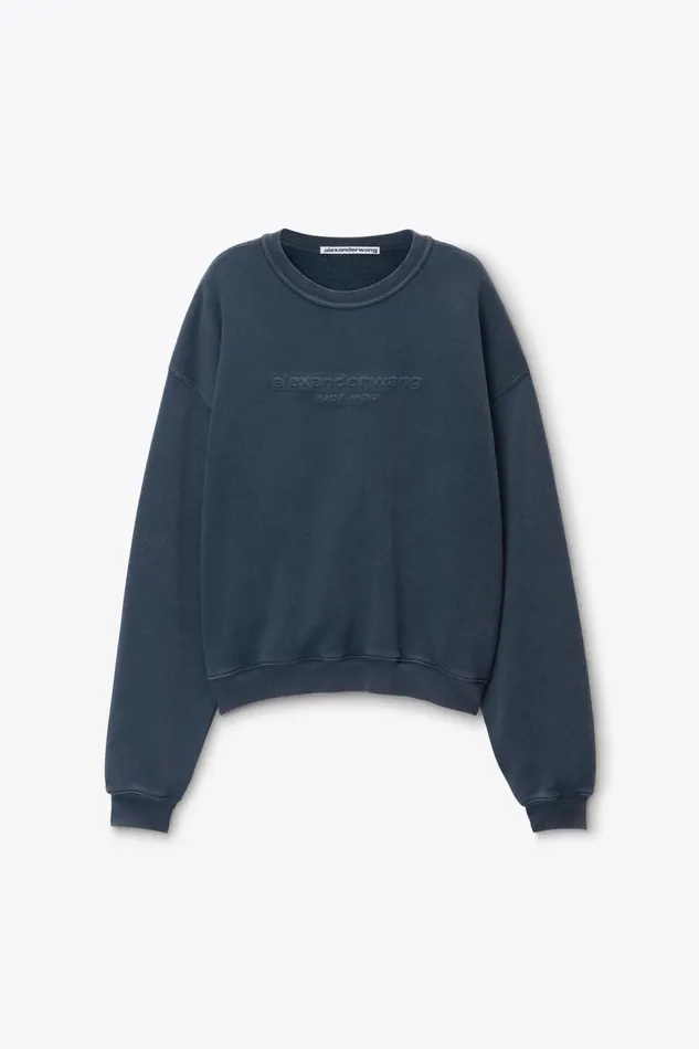 Alexander Wang Sweatshirts Unisex LogoEmbossed Sweatshirt In Cotton 8211 MenWomen