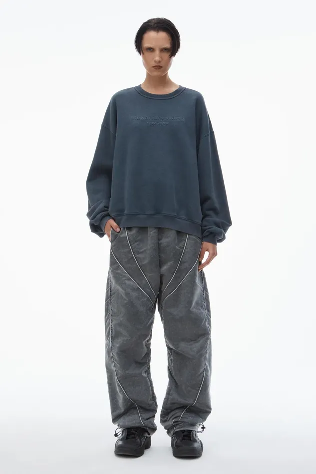 Alexander Wang Sweatshirts Unisex LogoEmbossed Sweatshirt In Cotton 8211 MenWomen