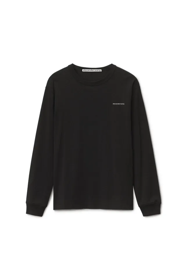 Alexander Wang TShirts Unisex LongSleeve Tee In High Twist Jersey 8211 WomenMen