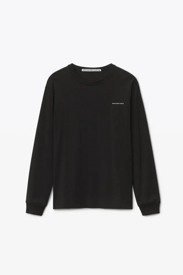 Alexander Wang TShirts Unisex LongSleeve Tee In High Twist Jersey 8211 WomenMen