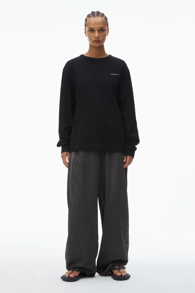 Alexander Wang TShirts Unisex LongSleeve Tee In High Twist Jersey 8211 WomenMen