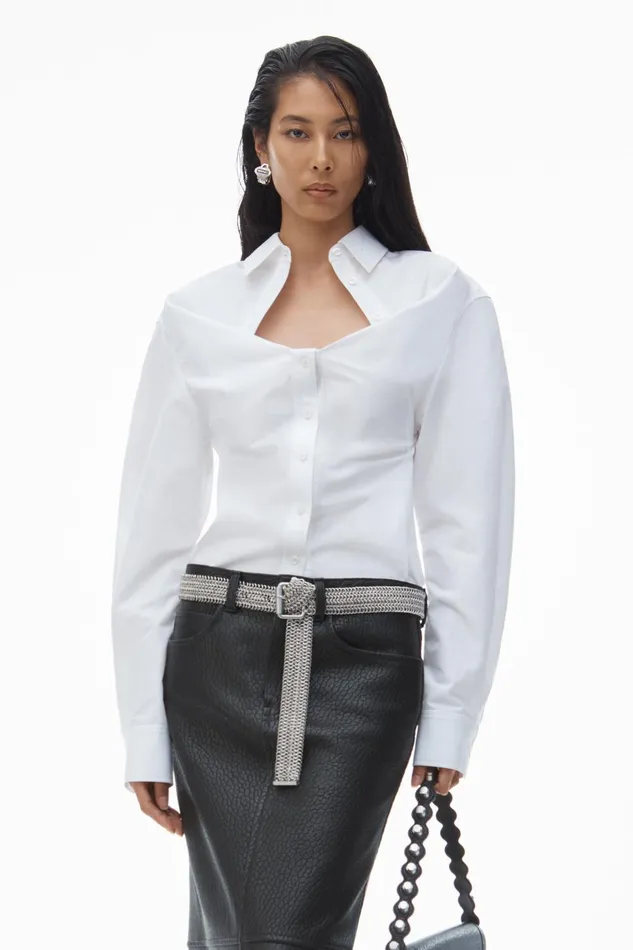 Alexander Wang Tops and Shirts Deconstructed ButtonUp Shirt 8211 Women