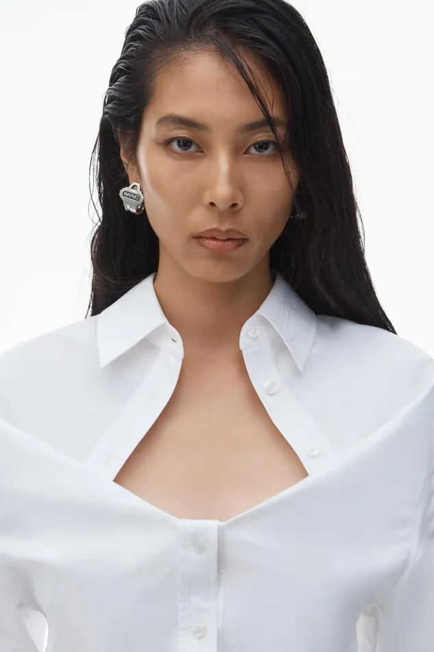 Alexander Wang Tops and Shirts Deconstructed ButtonUp Shirt 8211 Women