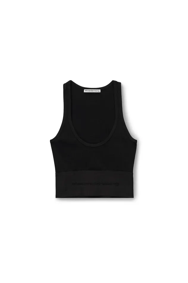 Alexander Wang Tops and Shirts Logo Elastic Scoopneck Bra Top 8211 Women