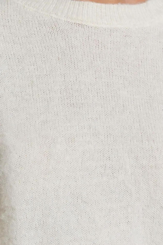 Alfie Jumper 8211 Crew Neck Relaxed Fluffy Knit Jumper In Cream Women Showpo Sweaters and Cardigans