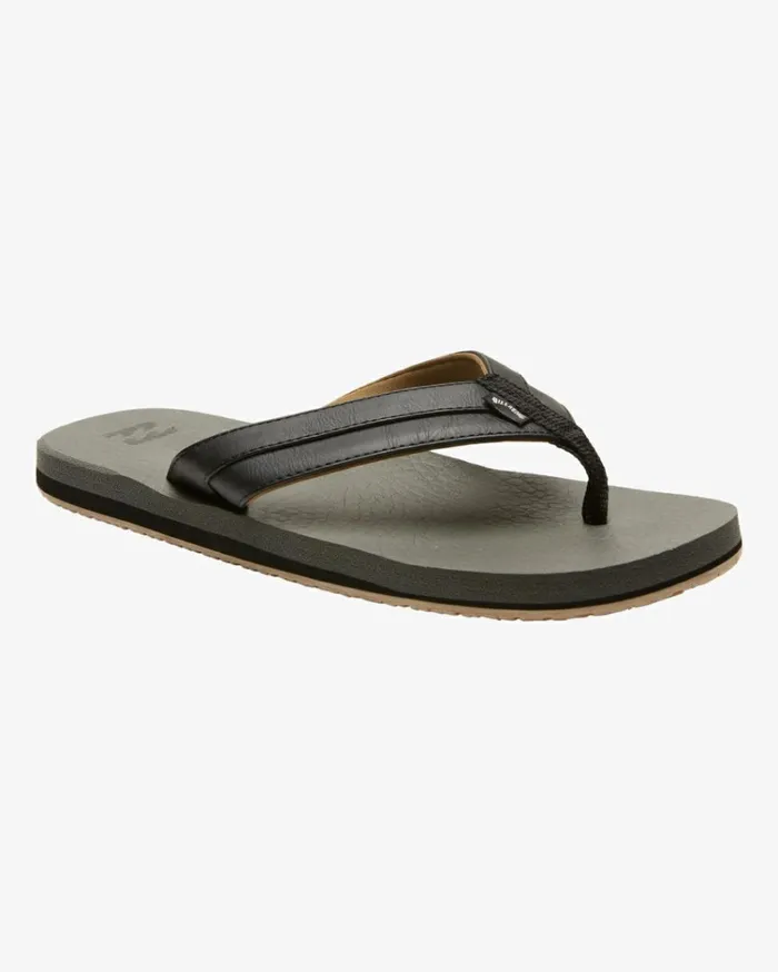 All Day Impact Cush Sandals Charcoal Men Billabong Flip Flops