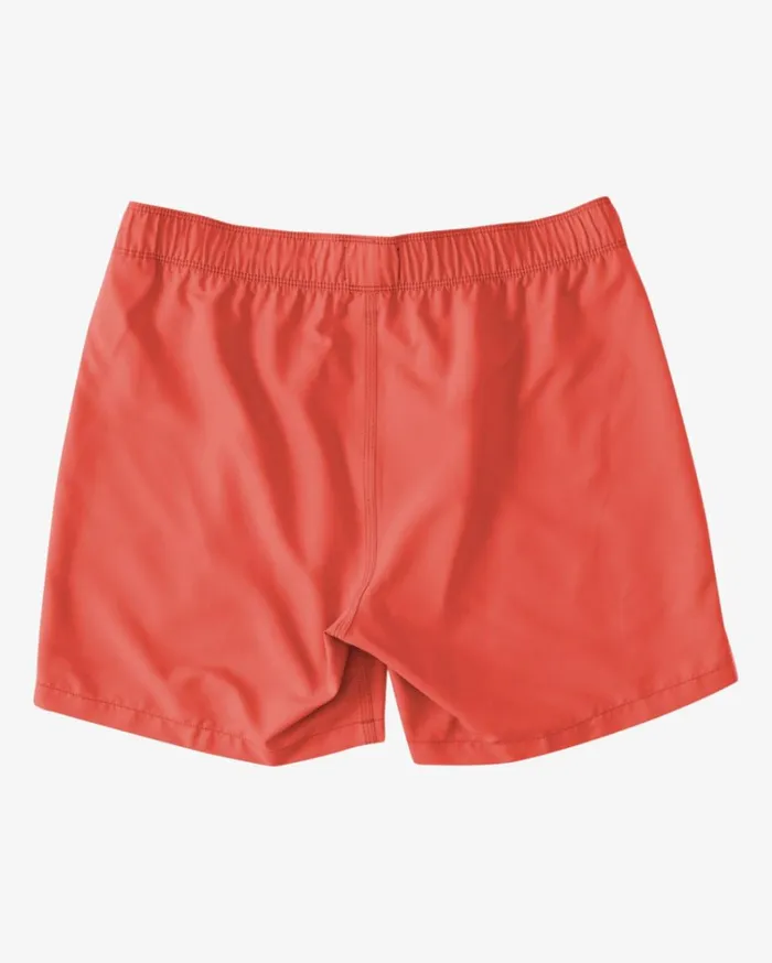 All Day Layback 16034 Boardshorts Coral Men Billabong Elastic Waist Boardshorts
