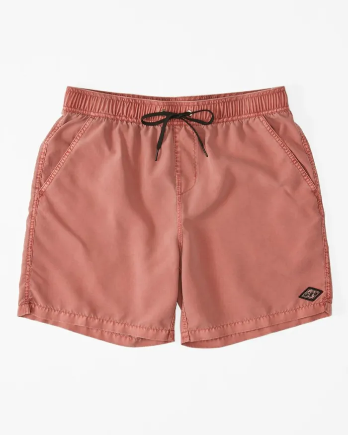 All Day Layback 17034 Boardshorts Dusty Red Men Billabong Elastic Waist Boardshorts