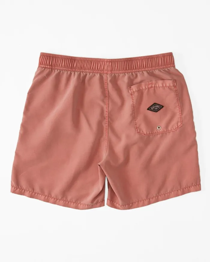 All Day Layback 17034 Boardshorts Dusty Red Men Billabong Elastic Waist Boardshorts