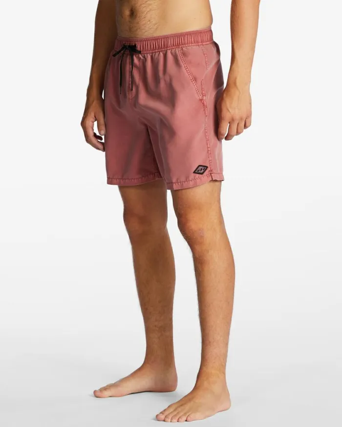 All Day Layback 17034 Boardshorts Dusty Red Men Billabong Elastic Waist Boardshorts