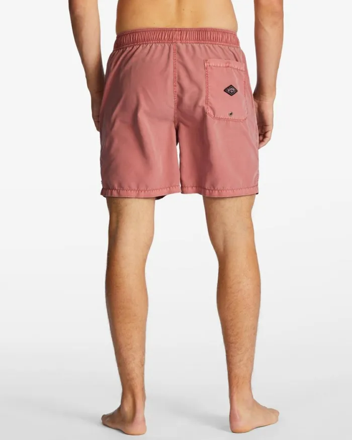 All Day Layback 17034 Boardshorts Dusty Red Men Billabong Elastic Waist Boardshorts
