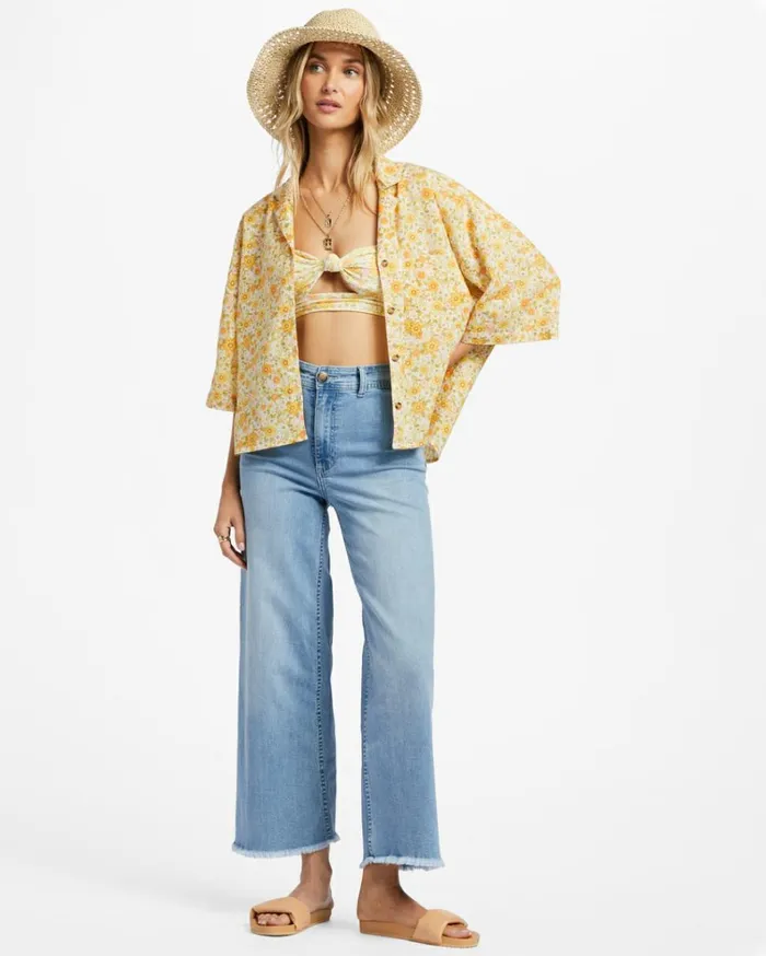 All Good ButtonDown Top Multi 1 Women Billabong Tops