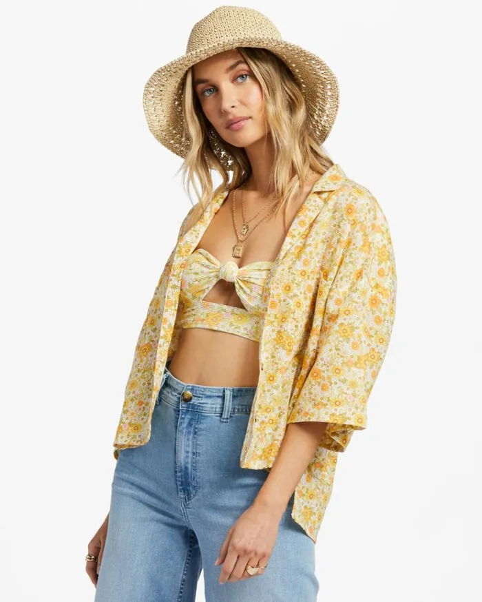 All Good ButtonDown Top Multi 1 Women Billabong Tops