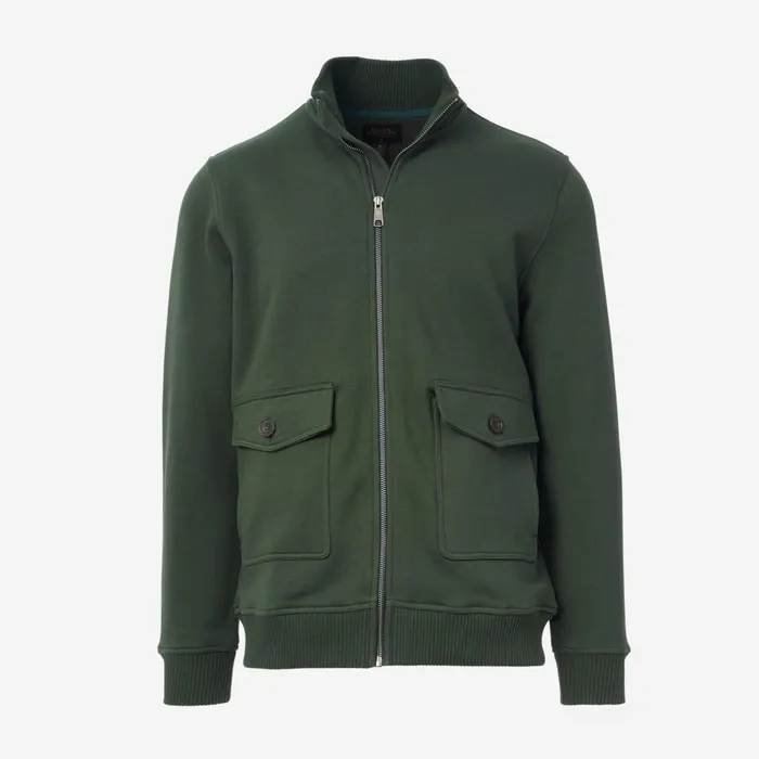 Allen Edmonds Bayside Full Zip Fleece Olive Men Outerwear