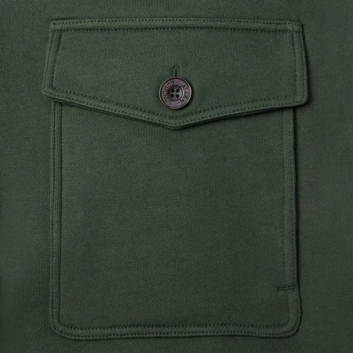 Allen Edmonds Bayside Full Zip Fleece Olive Men Outerwear
