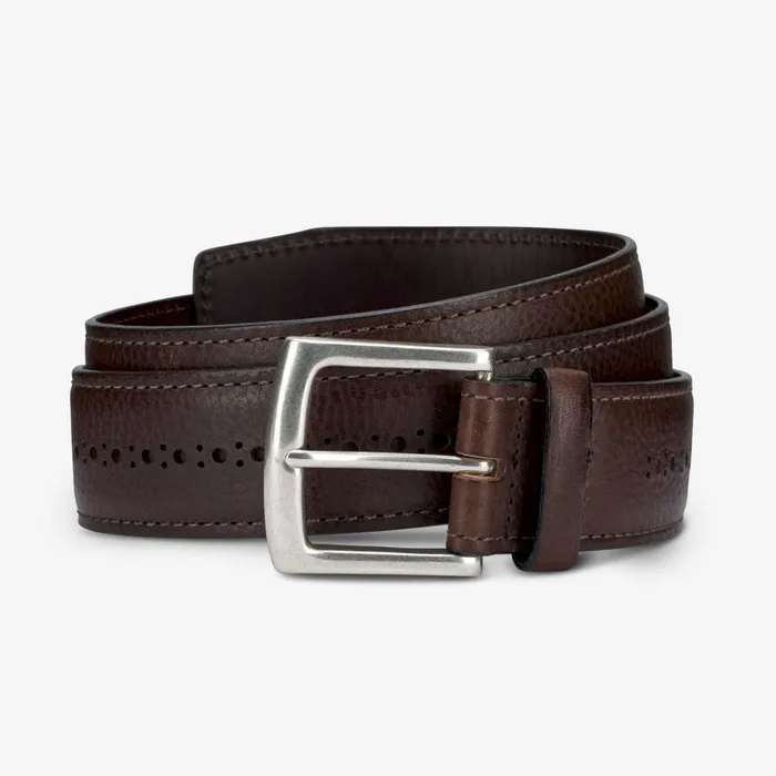 Allen Edmonds Brogue Street Belt Brown Men Casual Belts