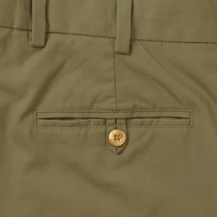 Allen Edmonds Classic Fit Smart Khaki Pants Olive Men Jeans Pants and Shorts