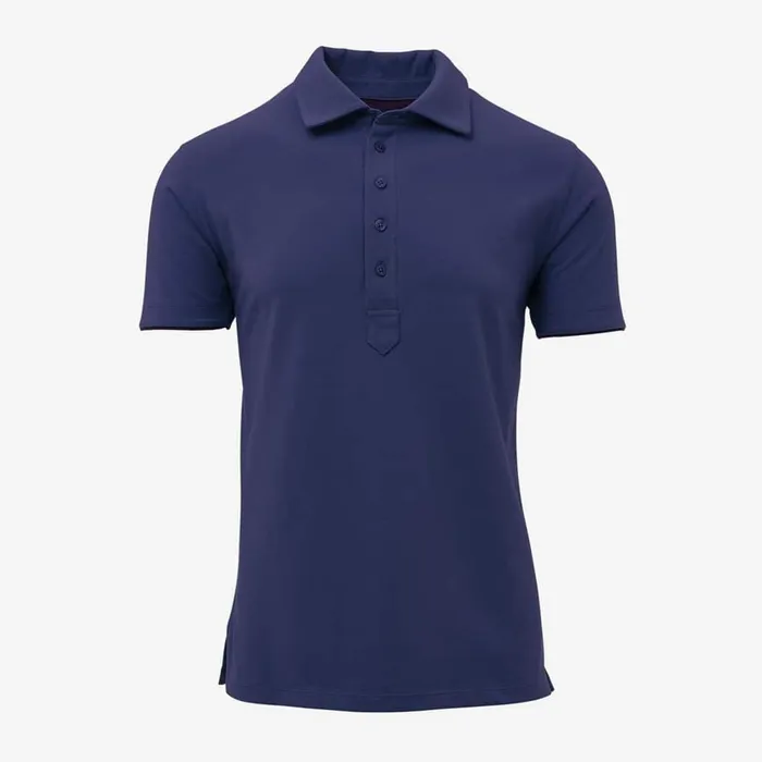 Allen Edmonds Cool Touch Pima Cotton Polo Navy Men Shirts and Sweaters