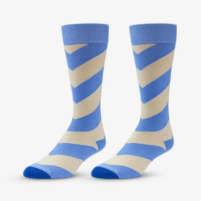 Allen Edmonds Diagonal Stripe Sock Blueyellow Men Socks