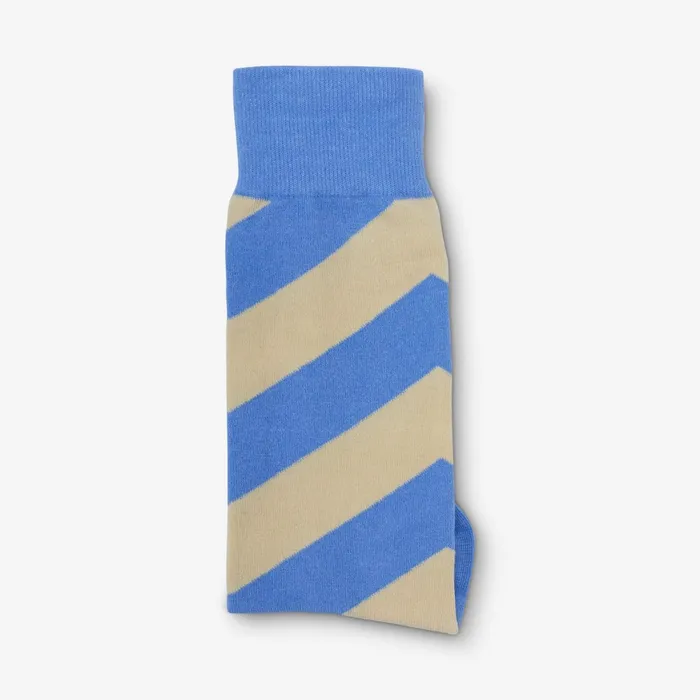 Allen Edmonds Diagonal Stripe Sock Blueyellow Men Socks