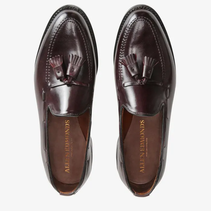 Allen Edmonds Grayson Shell Cordovan Dress Loafer Burgundy Men Made In The Usa
