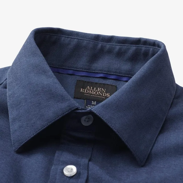 Allen Edmonds Indigo Cotton Sport Shirt Indigo Denim Men Shirts and Sweaters