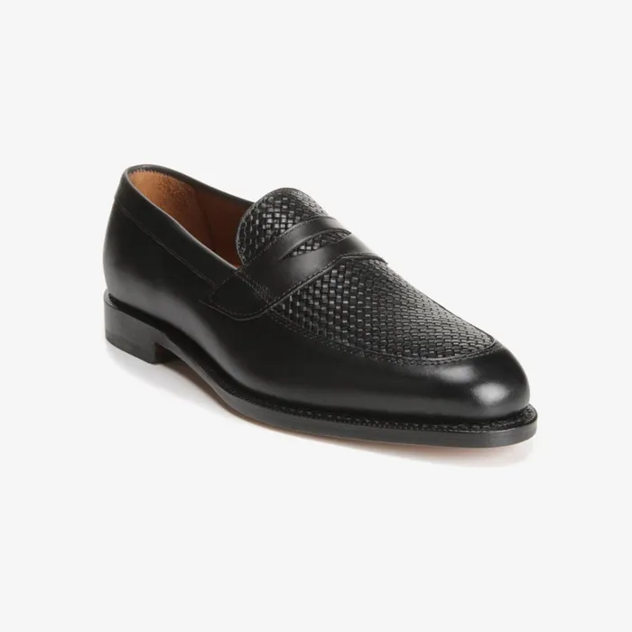 Allen Edmonds Lake Bluff Weave Dress Loafer Black Men Loafers and SlipOns