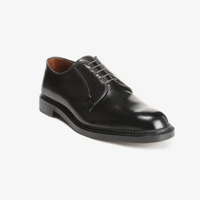Allen Edmonds Leeds Shell Cordovan Derby Shoe Black Men Wide Width Shoes